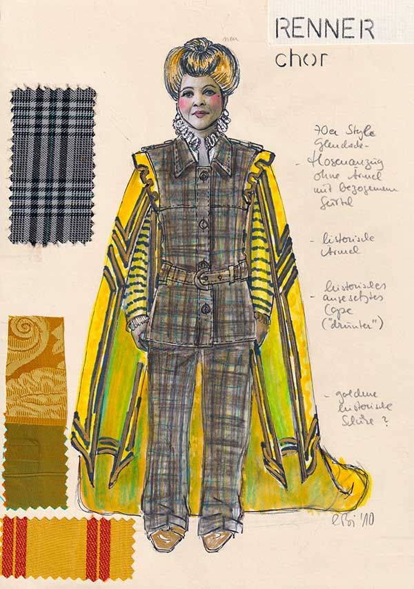 Kostümentwürfe von Esther Bialas für LUCIA DI LAMMERMOOR Hamburger Staatsoper