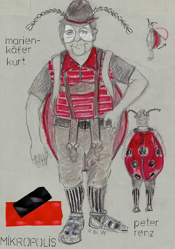 Kostümentwürfe von Esther Bialas für MIKROPOLIS Komische Oper Berlin, Kinderoper Uraufführung